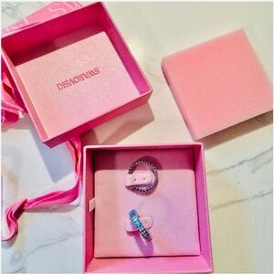 Swarovski crystal hoop earrings